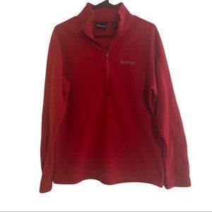 MARMOT POLARTEC HALF ZIP FLEECE RED woman's size medium
